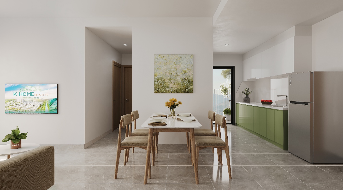K-Home Apartment sở hữu thiết kế thông minh và bàn giao đầy đủ nội thất "xịn sò" nhưng có thể sở hữu với số vốn ban đầu chỉ 77,8 triệu đồng.