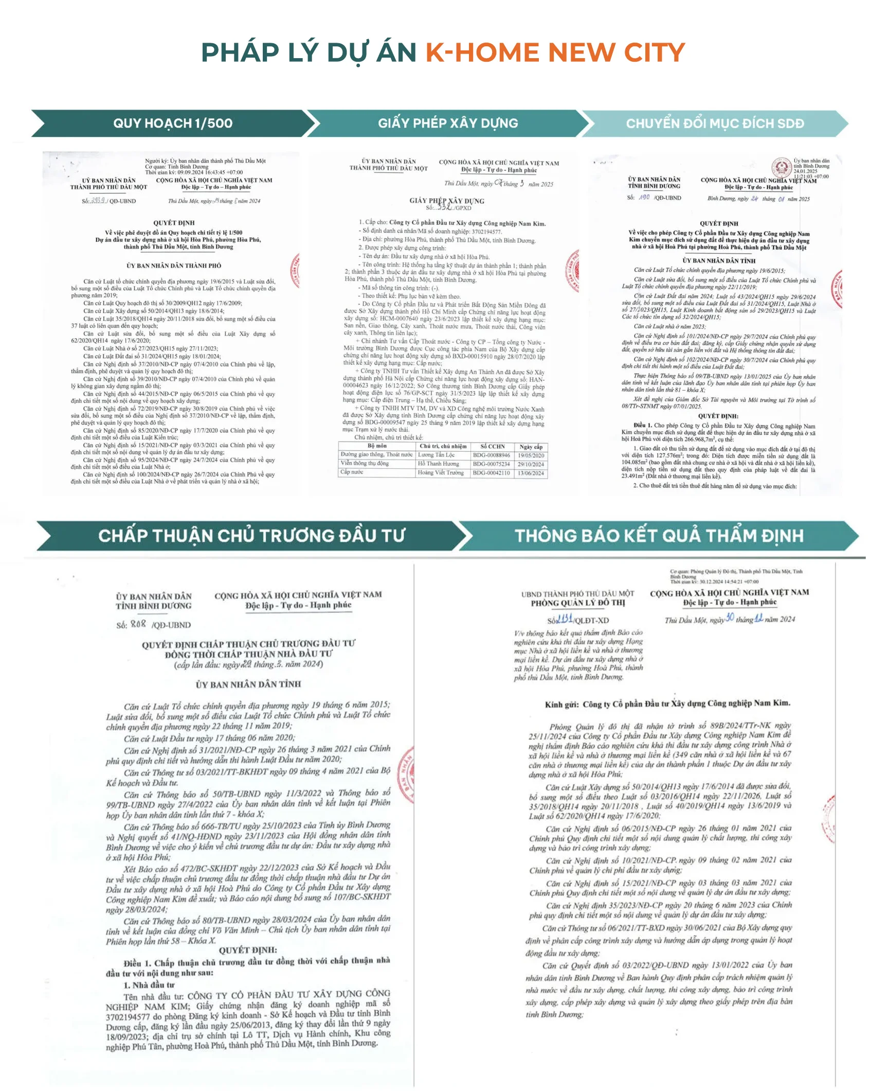 Pháp lý dự án nhà ở xã hội Khome New City mới nhất